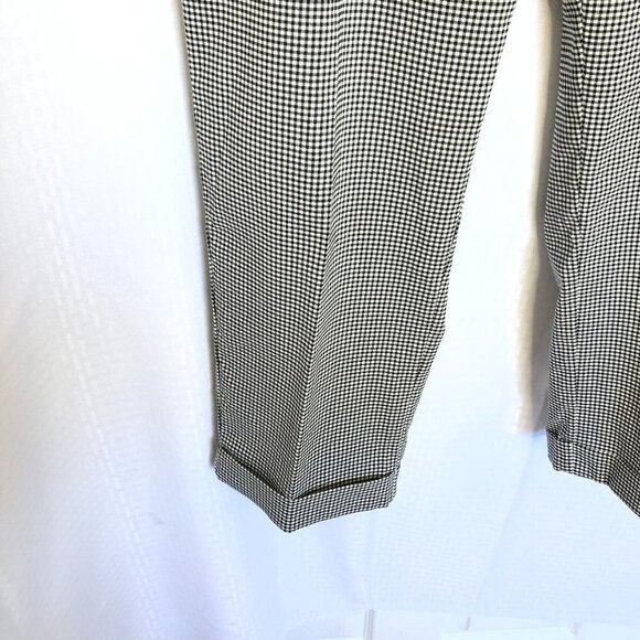 Bill Blass Trousers High Rise Cuffed Black and White Check Vintage. Size 14 - Picture 3 of 10